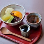 MITSUMAME TOPPED WITH RED BEANS JAM AND ICE CREAM